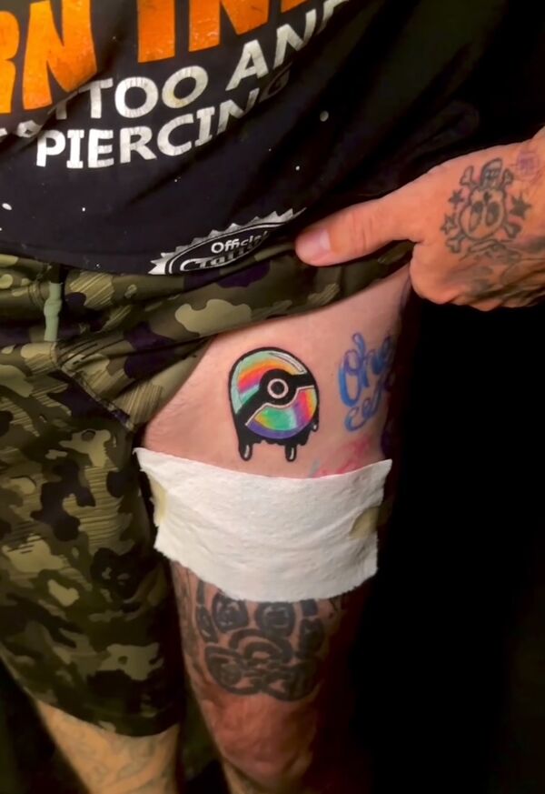 Pokeball Colorful tattoo prism